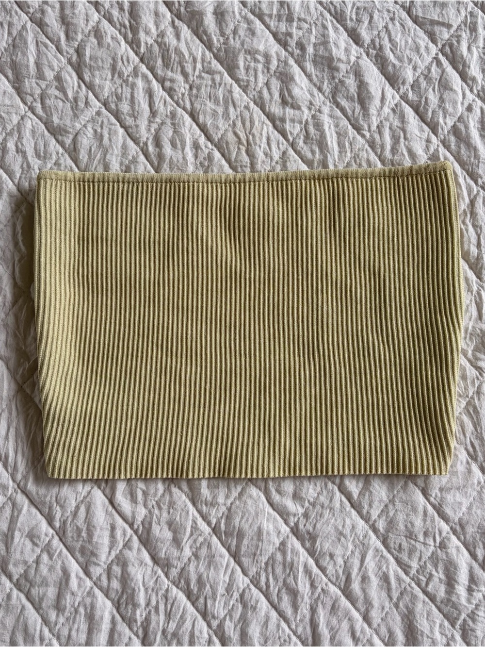 Urban Outfitters Ribbed Tube Top in Light Yellow